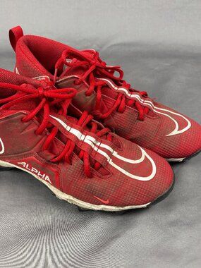 Nike Alpha Menace 3 Shark Men's Football Cleats Size 10 University Red
